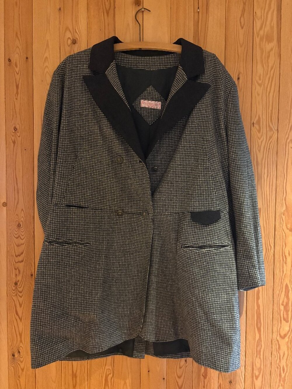 Portobellos Linea Donna Houndstooth Tweed Coat
